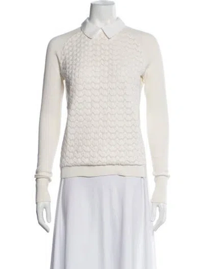 Pre-owned Tory Burch Patterned Sweater In Neutrals