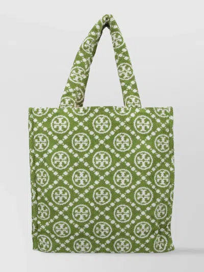 Tory Burch Patterned Tote Bag Handles In Green