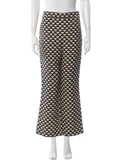 Pre-owned Tory Burch Patterned Wide Leg Pants
