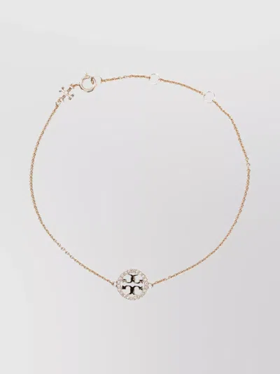 Tory Burch Pave Circular Chain Bracelet In Gold