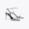 Tory Burch Pavé Heeled Sandal In Silver