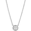 Tory Burch Pavé Logo Pendant Necklace In Tory Silver/crystal