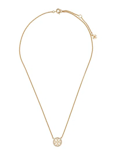 Tory Burch Pave "miller" Necklace In Gold