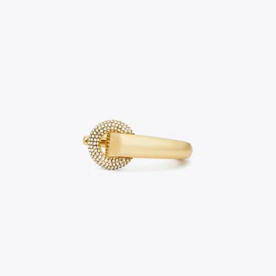 Tory Burch Pavé Pierced Cuff In Gold