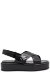 Tory Burch Peach Leather T Lock Sandals