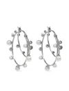 Tory Burch Pearl Double Hoop Earrings