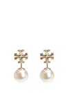 Tory Burch Pearl Front-back Earrings In Multi