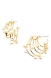 Tory Burch Pearl Multihoop Earrings