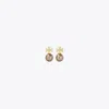 Tory Burch Pearl Stud Earrings In Gold