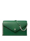 Tory Burch Pebble Envelope Chain Mini Bag In Green