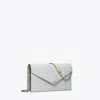 Tory Burch Pebble Envelope Chain Wallet In Gray
