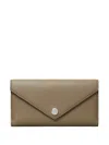 Tory Burch Pebble Envelope Long Wallet In Brown