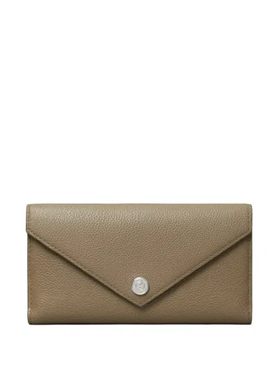 Tory Burch Pebble Envelope Long Wallet In Brown