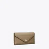 Tory Burch Pebble Envelope Long Wallet In Gray