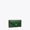 Tory Burch Pebble Envelope Long Wallet In Green