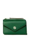 Tory Burch Pebble Envelope Zip Wallet In Green