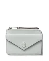 Tory Burch Pebble Leather Envelope Zip Card Case