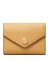 Tory Burch Pebble Leather Small Envelope Wallet In Neutral