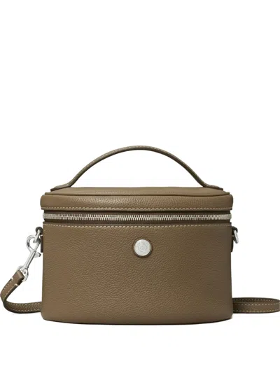 Tory Burch Pebble Top-handle Vanity Case In Brown