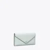 Tory Burch Pebbled Envelope Wallet In Blue