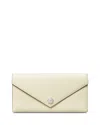 Tory Burch Pebbled Leather Envelope Wallet In Neutral