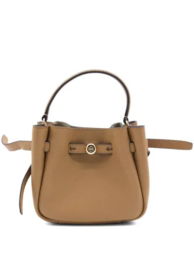 Tory Burch Pebbled Leather Tote Bag In Brown