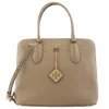 Tory Burch Pebbled Swing Satchel In Brown