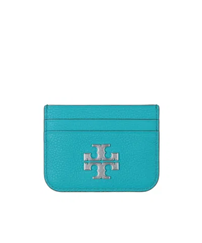 Tory Burch Pebbled-leather Cardholder In Animal Print