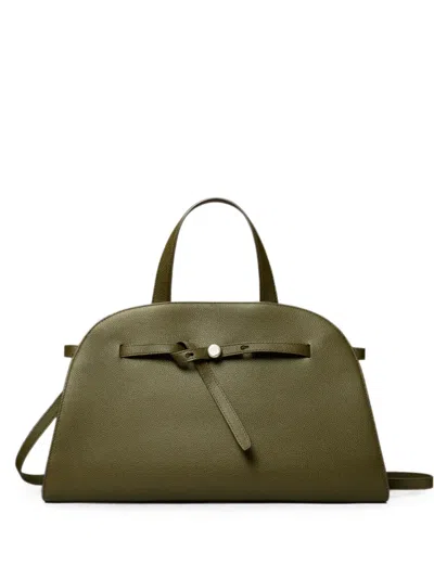 Tory Burch Romy Leather Tote Boston Bag Shoulder In Green