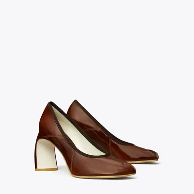 Tory Burch Peep-toe Pump In Brown