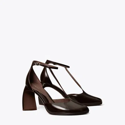 TORY BURCH PEEP-TOE T-STRAP HEELED SANDAL