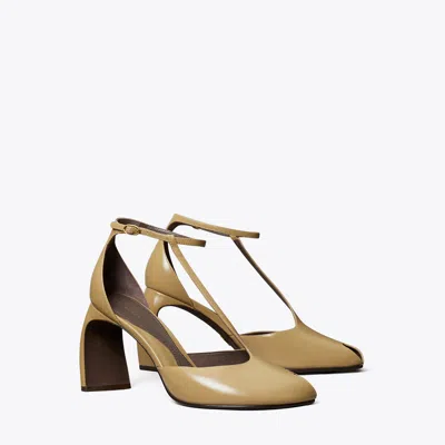 TORY BURCH PEEP-TOE T-STRAP HEELED SANDAL