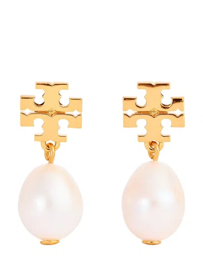 Tory Burch Pendant Earrings With Pearl In Multi
