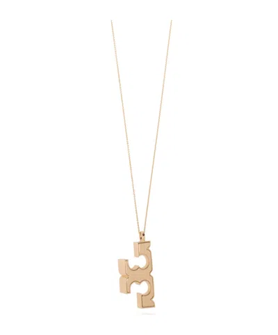 Tory Burch Pendant Necklace In Yellow