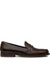 Tory Burch Penny Leather Loafers In Brown