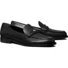Tory Burch Classic Leather Penny Loafers In Black