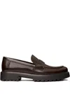 Tory Burch Penny Loafers In Brown