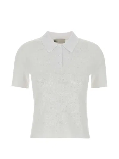 Tory Burch Perforated-knit Polo Shirt In Animal Print