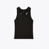 Tory Burch Contrast Strap Tennis Tank In Black