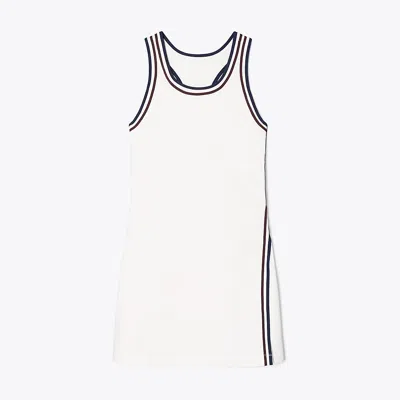 Tory Burch Side-slit Tennis Dress In Snow White/tory Navy