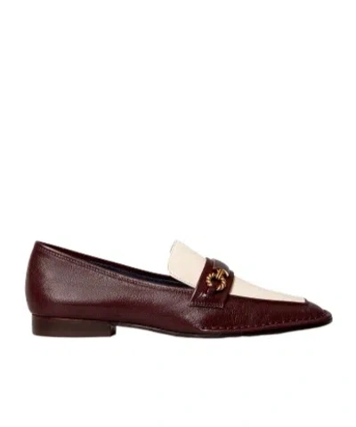 Tory Burch Perrine Logo Loafers In Brown