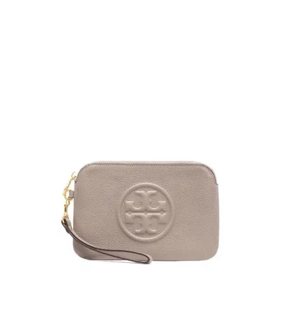 Tory Burch Perry Bombé Wristlet Clutch In Brown