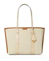 Tory Burch Small Perry Canvas Tote Bag In New Cream