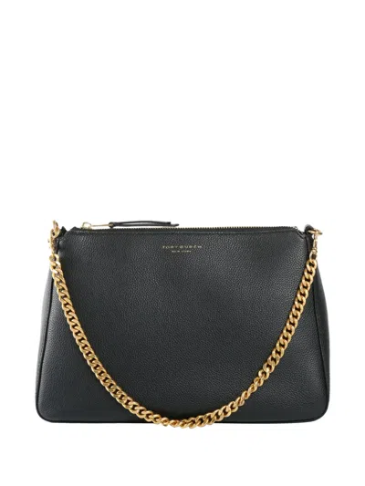 Tory Burch Perry Chain-strap Leather Shoulder Bag In Black
