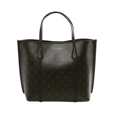 Pre-owned Tory Burch Perry Coated Canvas Small Tote 'french Press' | Green | Women's Size Onesize