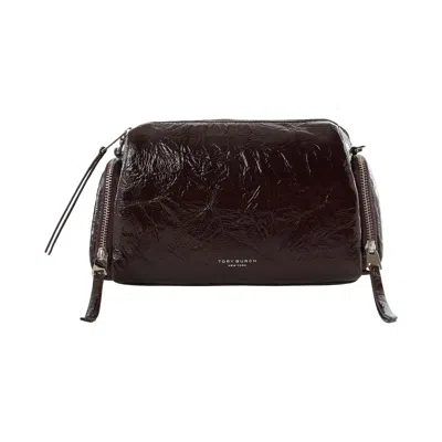 Pre-owned Tory Burch Perry Distressed Voyager Bag 'deep Burgundy' | Red | Women's Size Onesize