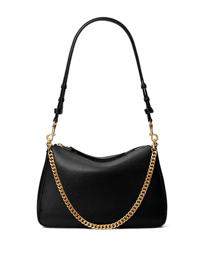 Tory Burch Perry Leather Shoulder Bag In Black