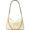 Tory Burch Perry Leather Shoulder Bag In White