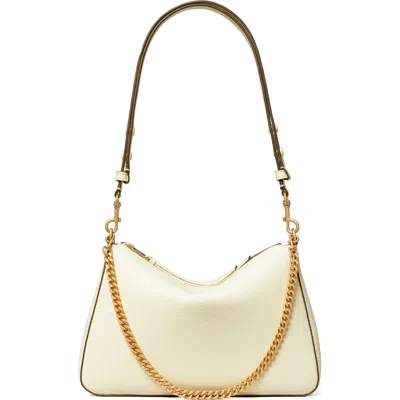 Tory Burch Perry Leather Shoulder Bag In White