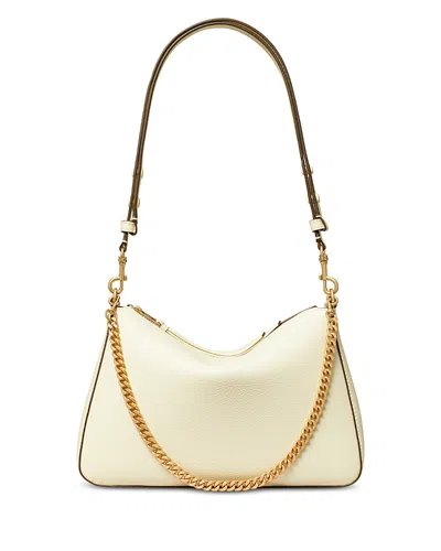 Tory Burch Perry Leather Shoulder Bag In White